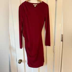 Festive Banana Republic ruched jersey dress
